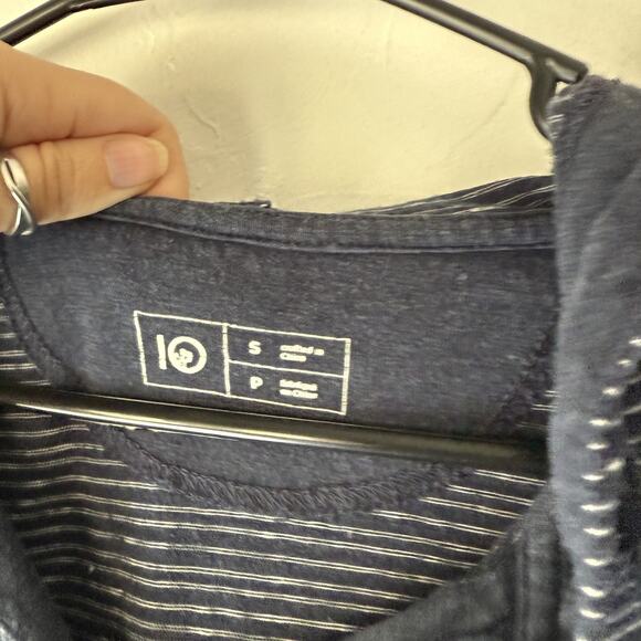 IO Pullover Hoodie Womens Small‎ Striped Hemp Organic Cotton Lightweight - Picture 5 of 9